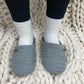 Ladies Basket weave Grey Slipper