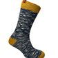 Men's 2pp Navy & Khaki Slub Boot Socks