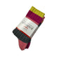 Ladies 2PP Super Soft Charcoal Raspberry Lounge Socks
