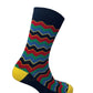 Men's 5pp Bright Ankle Socks - Zig Zag