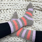Ladies 2PP Super Soft Mocha Apricot Lounge Socks
