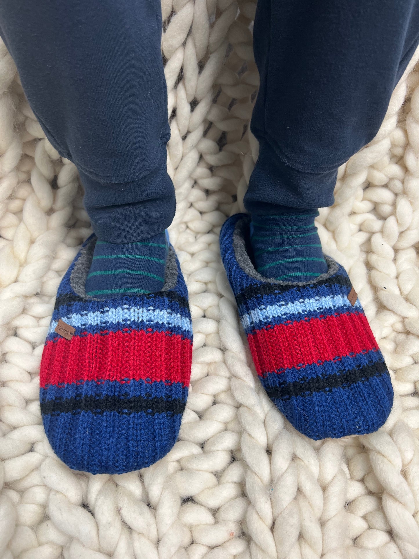 Striped slippers deals