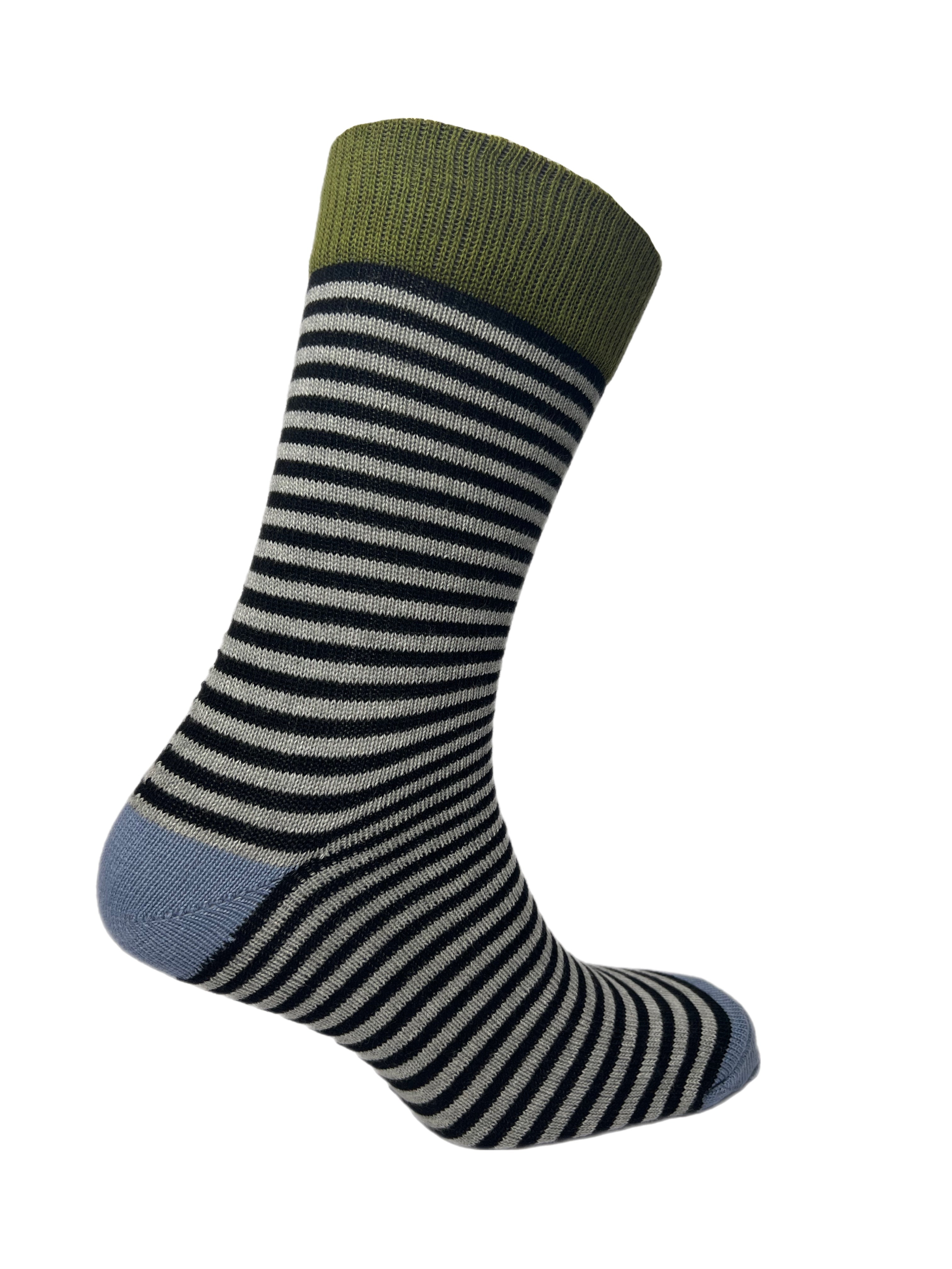 Men's 4pp Boot Ankle Socks - Black/Grey