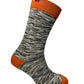 Men's 2pp Navy & Khaki Slub Boot Socks