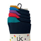 Men's 5pp Heel and Toe Ankle Socks - Jewel Tones