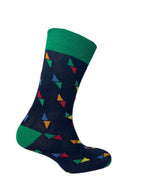 Men's 5pp Bright Ankle Socks - Zig Zag