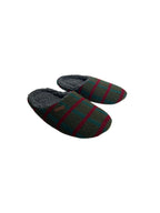 Men's Olive Check Cosy Slippers