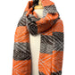 Men's Orange & Brown Lightweight Diamond Scarf